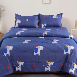 Kids Printed Double Bed AC Comforted Bedsheet Set